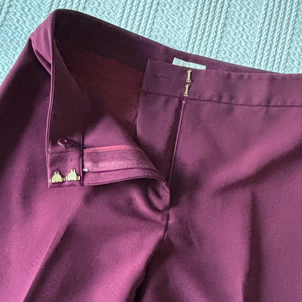 Kate Spade Midnight Wine Cropped Flare Pants